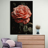 Rain-Soaked Roses - Oil Painting - Paint by Numbers